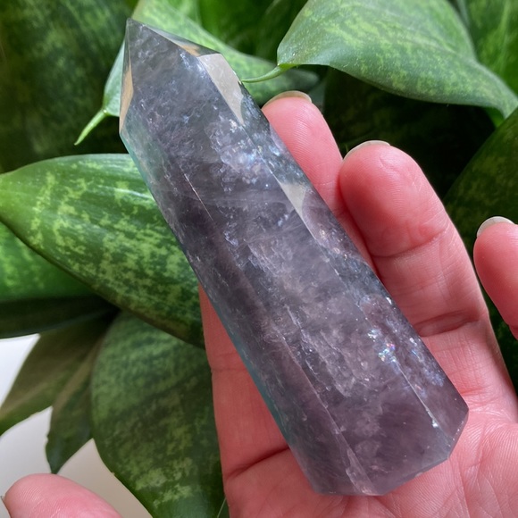 Beautiful 119g Natural Rainbow Fluorite Crystal Healing Tower - Picture 2 of 4
